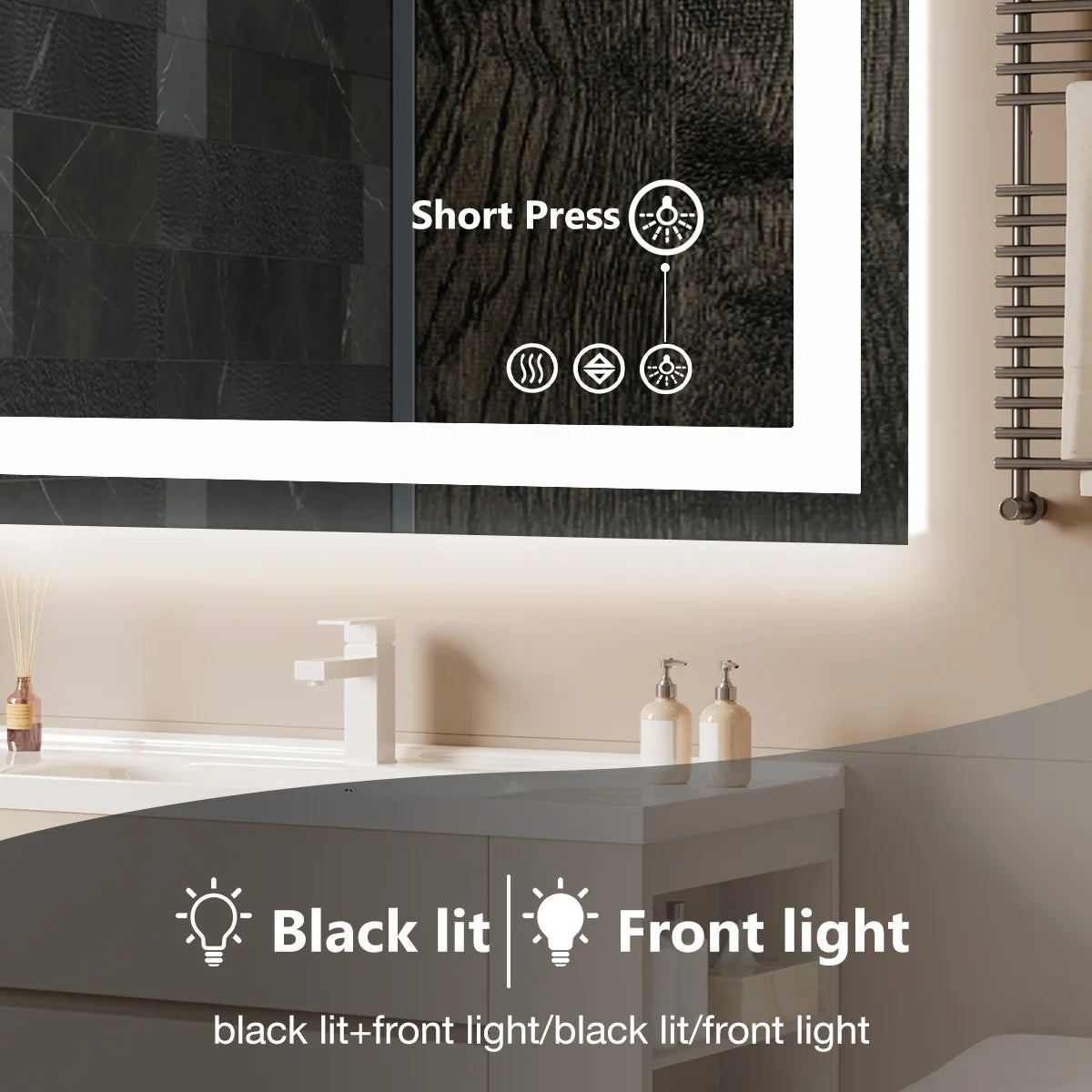 36"x 24"LED Bathroom Vanity Mirror for Wall