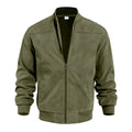 Retro Suede Bomber Jacket