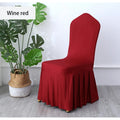 White Pleated Chair Covers