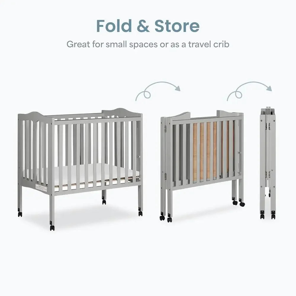 Convertible Lightweight Portable Crib with Playpen