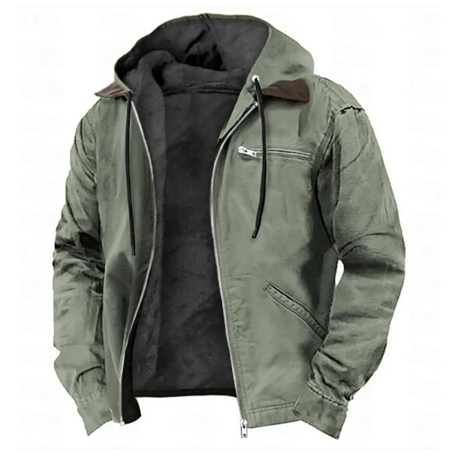Vintage Oversize Hooded Jacket