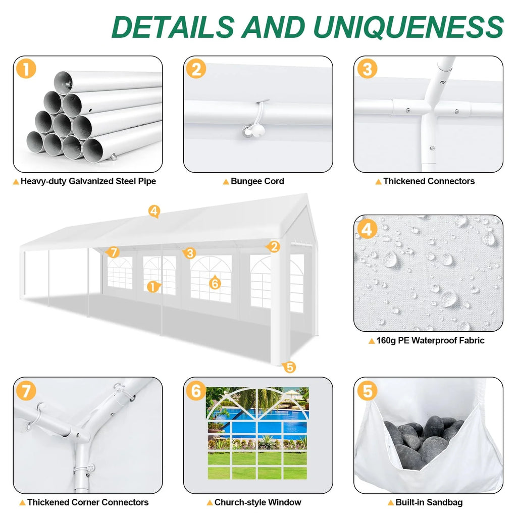 10 x 30 Canopy Tent Heavy Duty