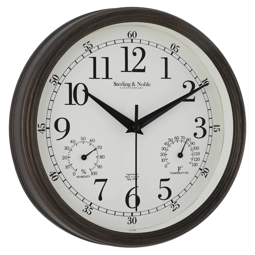 Antique Bronze Indoor/ Outdoor Wall Clock
