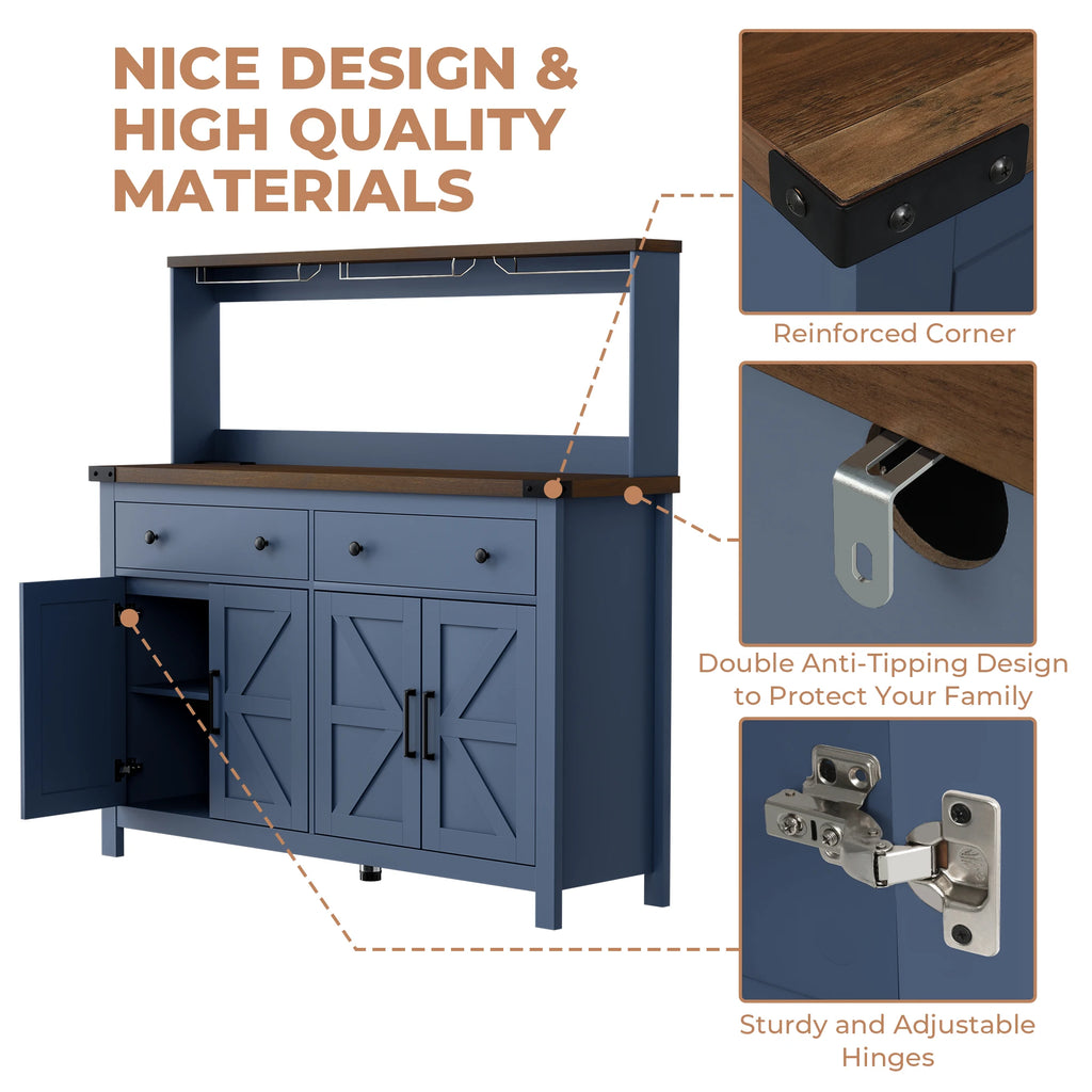 Cabinet Buffet with Drawers, and Charging Station