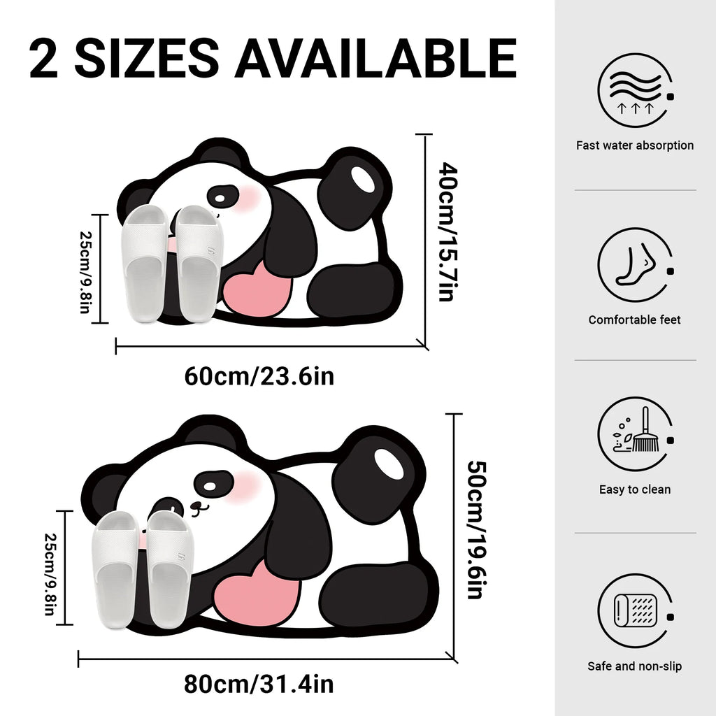 Panda  Bathroom Floor Mat