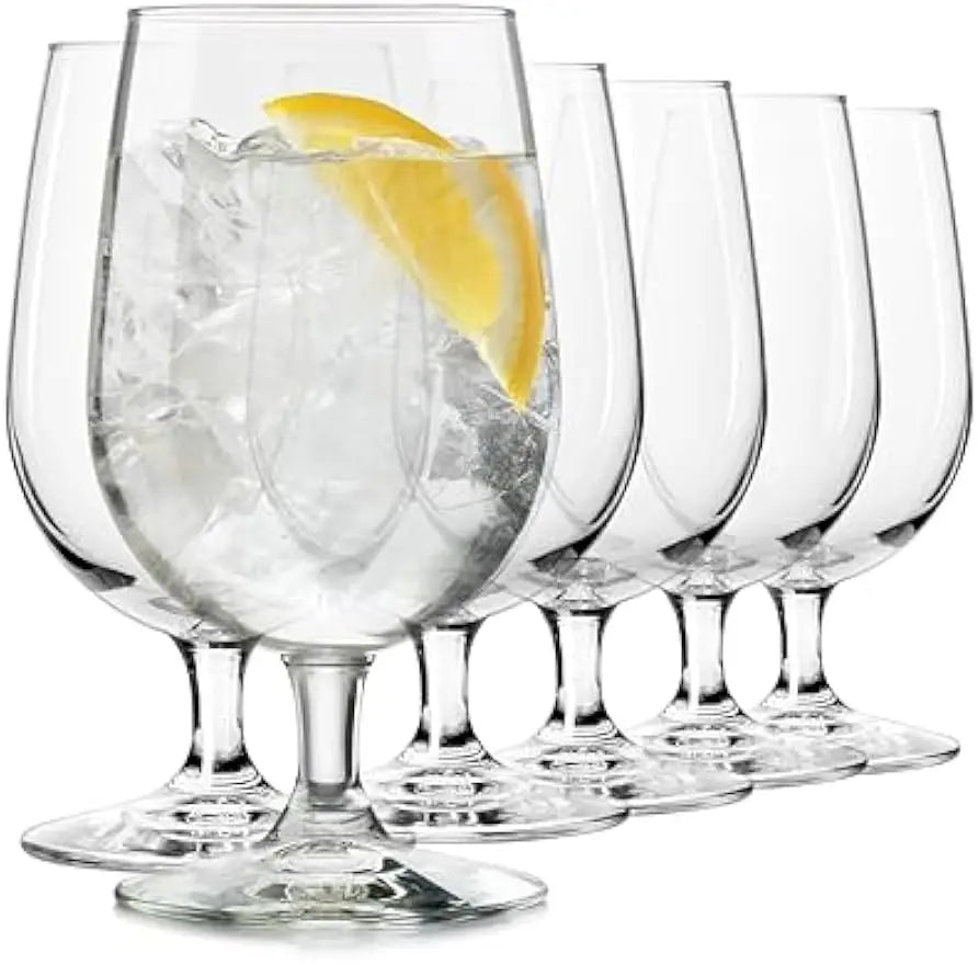 Clear Stemmed  16 oz Water Goblet Set of 6