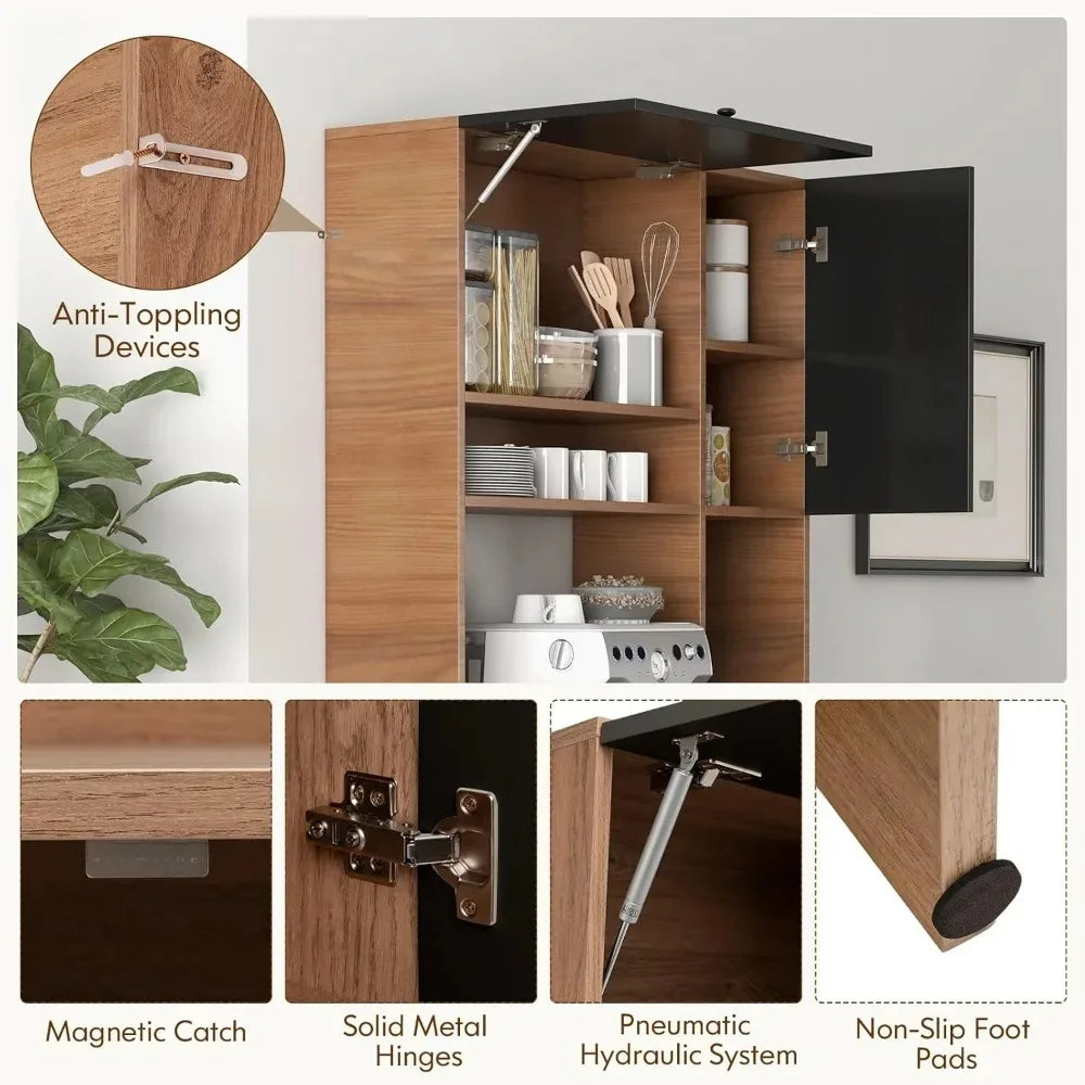 71" Large Kitchen Pantry Cabinet