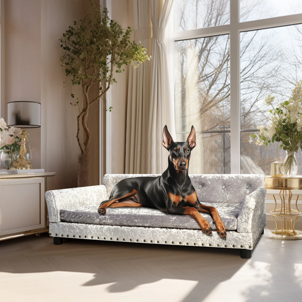Dutch Velvet Upholstered Sofa