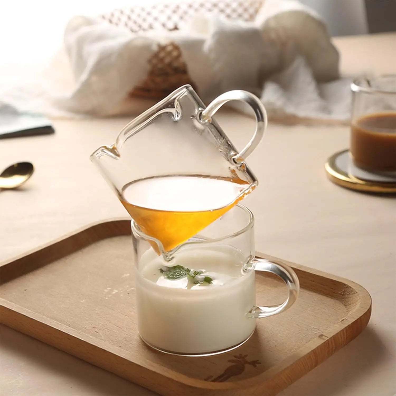 Clear Glass Espresso 4 oz  Cups  of Two