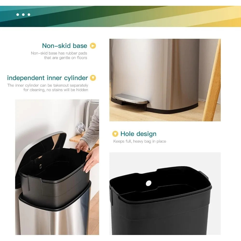 Kitchen Step Trash Can