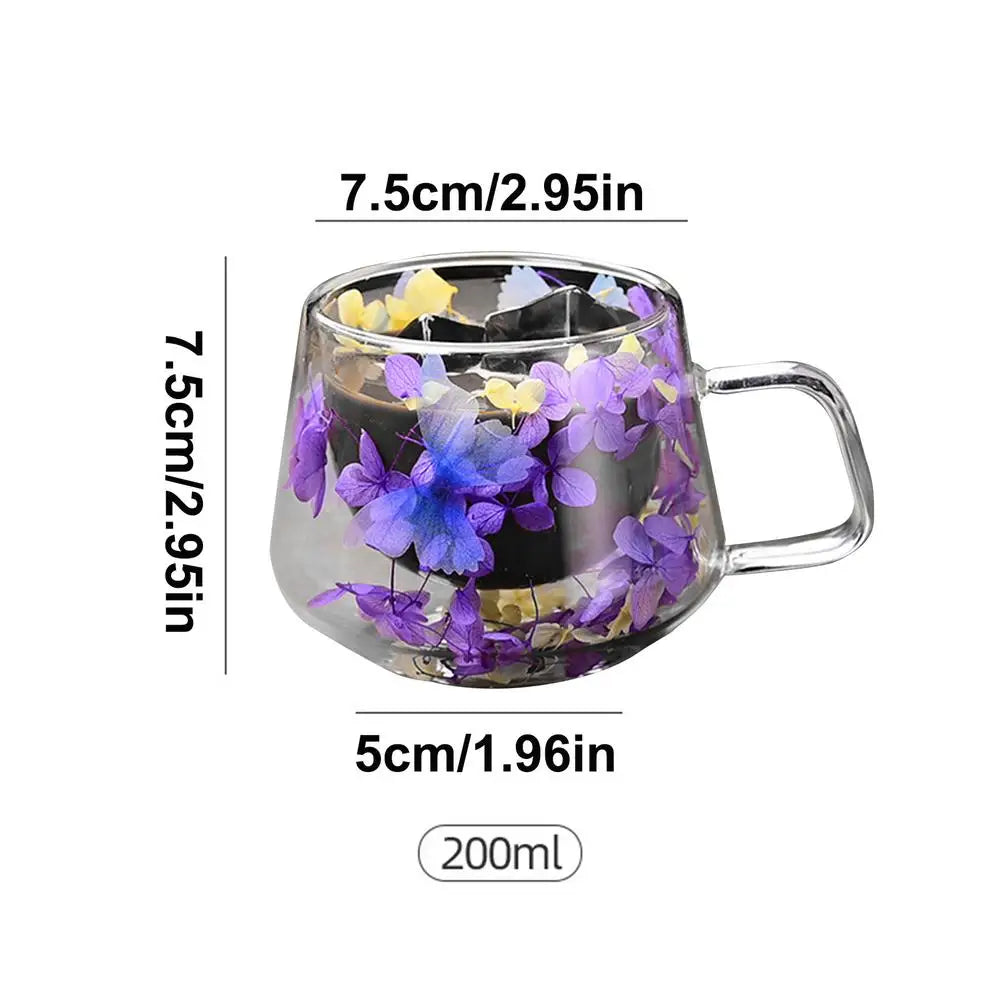 Double Wall Clear Glass Coffee Mugs