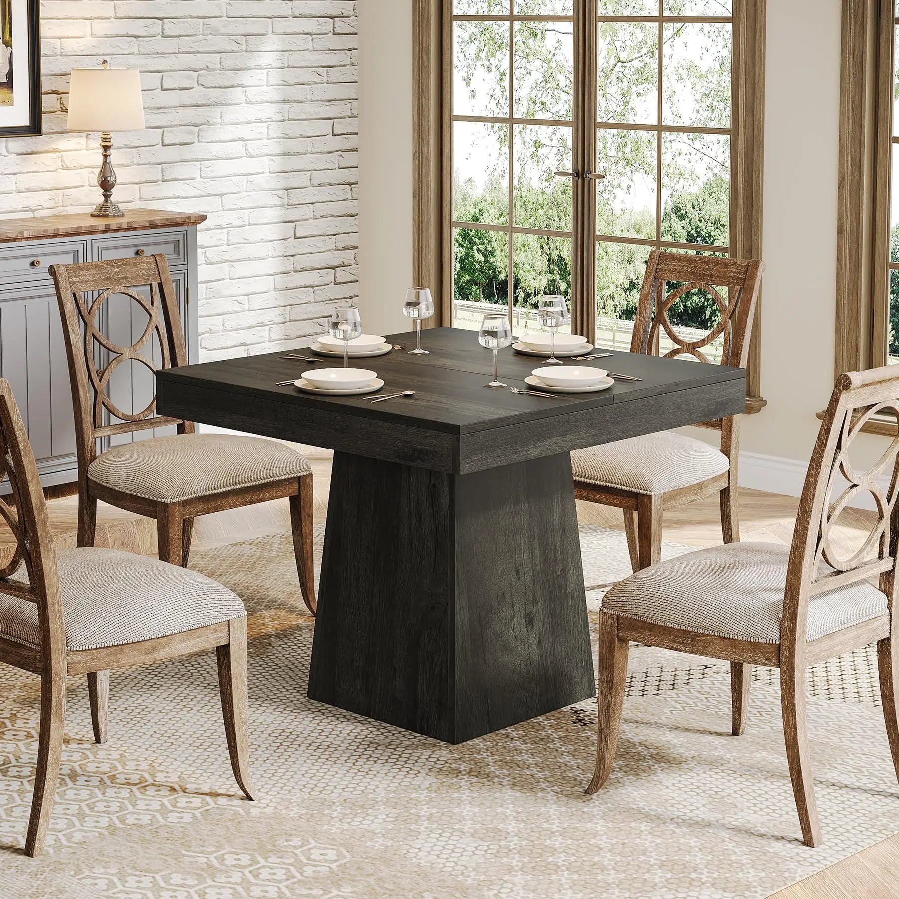 Square Dining Table for 4, 31.5-Inch