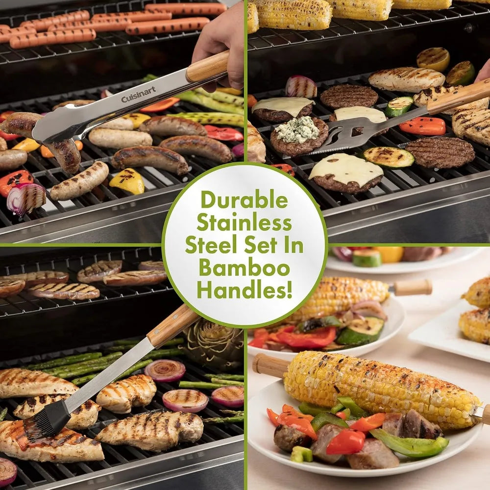 13-Piece Bamboo Grill  Set