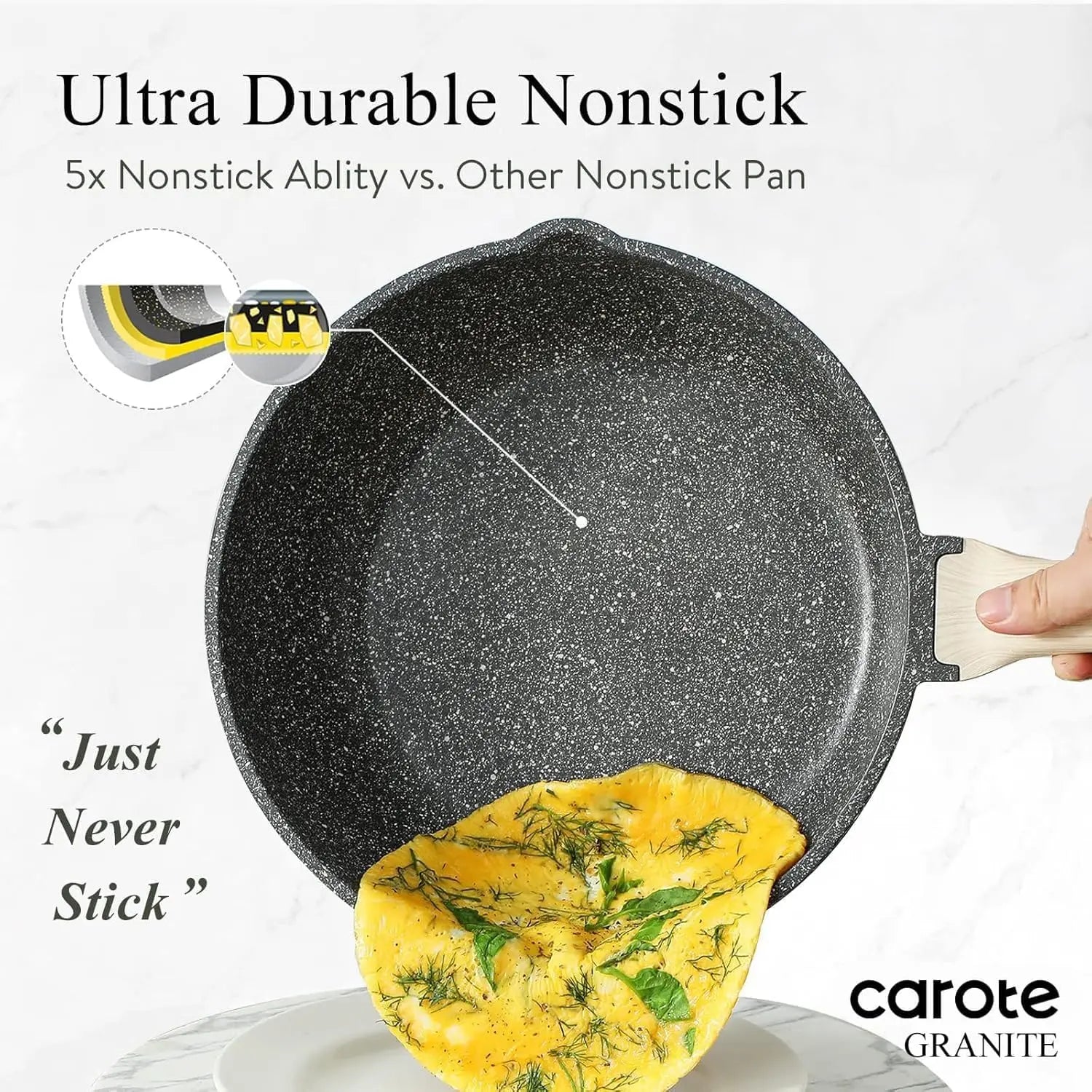 10-Inch Deep Nonstick Frying Pan with Lid