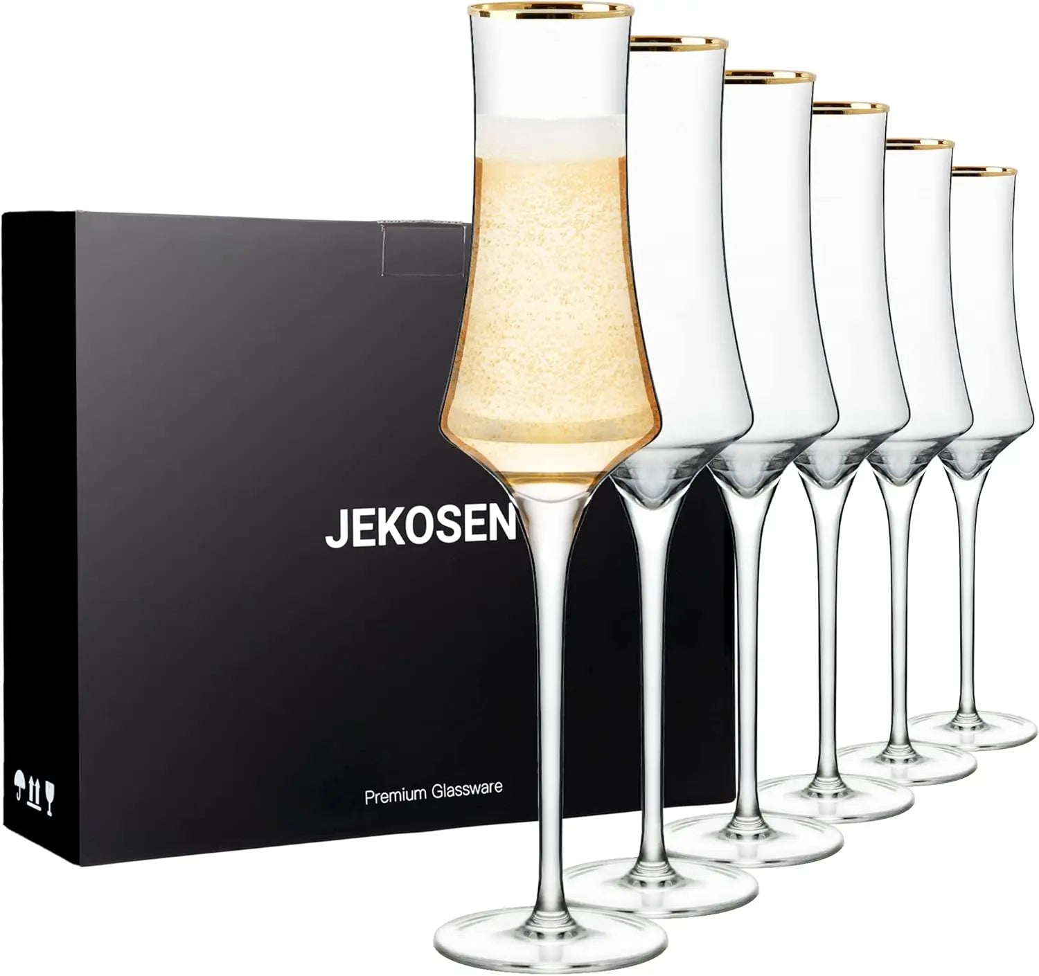 NEW Champagne Flutes Glasses 8oz Set of 6