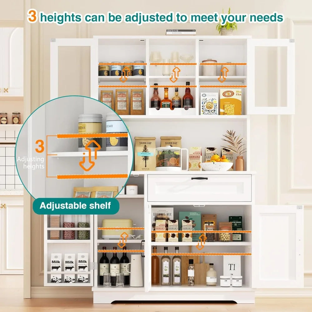 "Elevated Kitchen Pantry Cabinet with Storage
