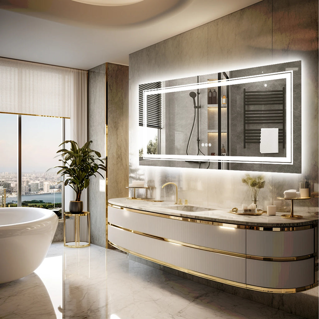 48"X24" LED Bathroom Mirror with Lights