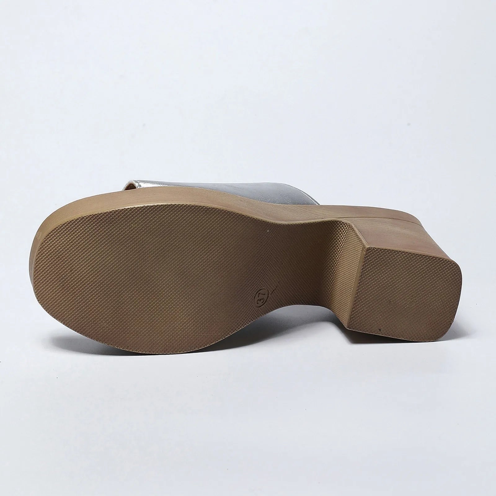 Leather Square Heel Sandals