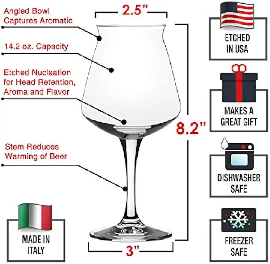 Insulated  Beer Glasses, 4-Pack