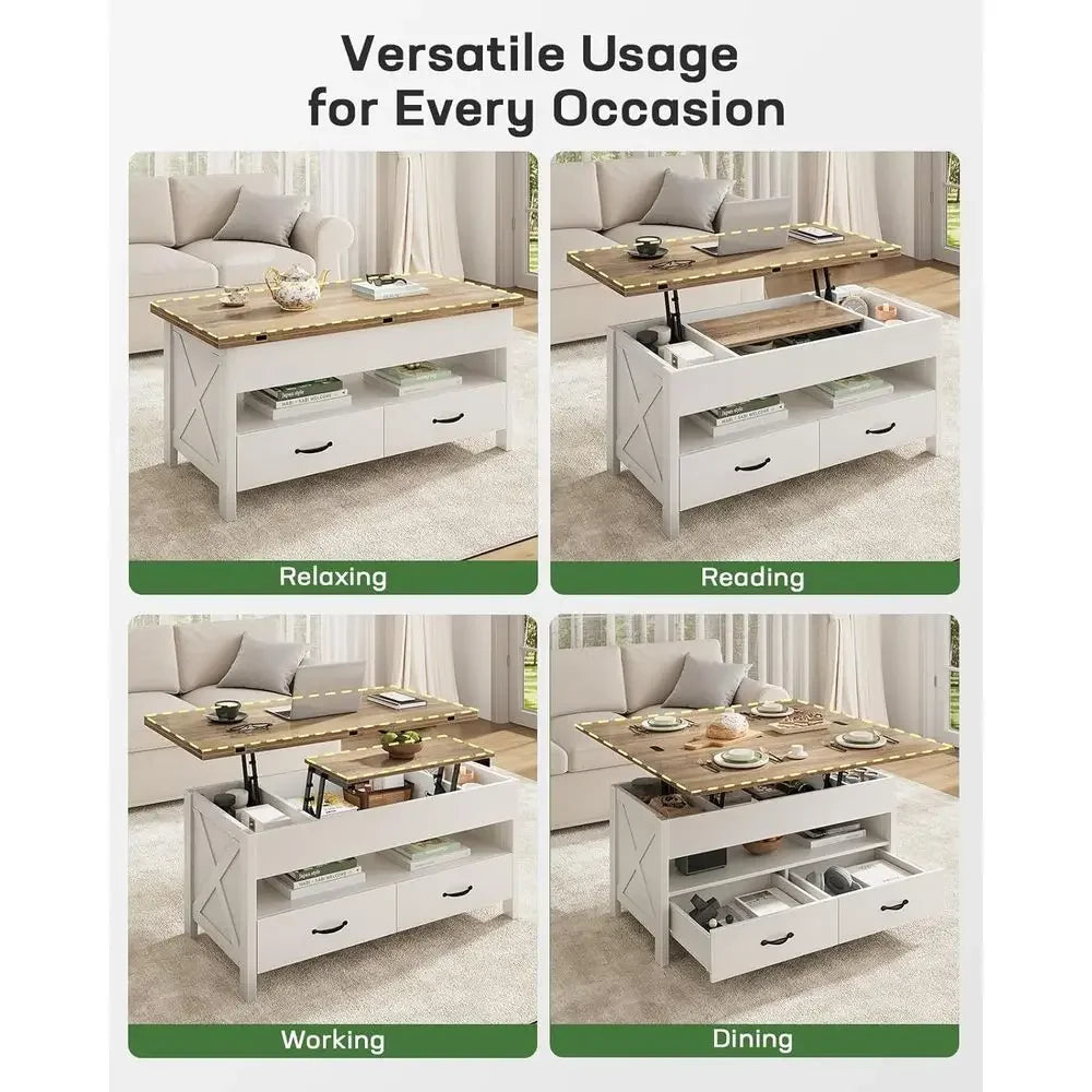 Multi-Functional 40 Coffee Table with Storage