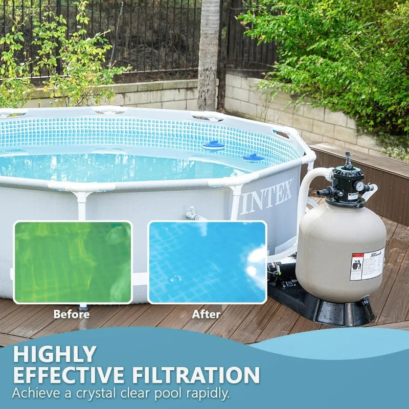 Above Ground 19" inch Sand Filter With 1.5HP Pool Pump