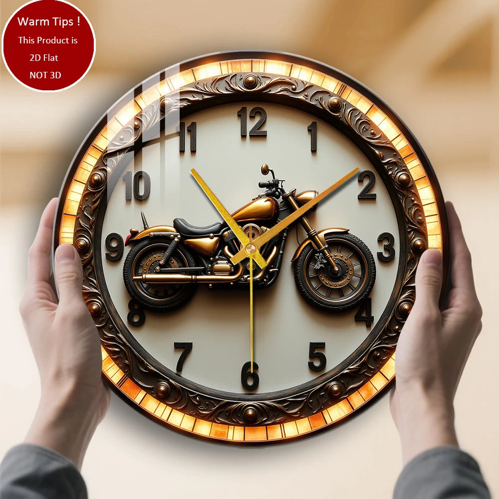 Tempered Glass Wall Clock Vintage