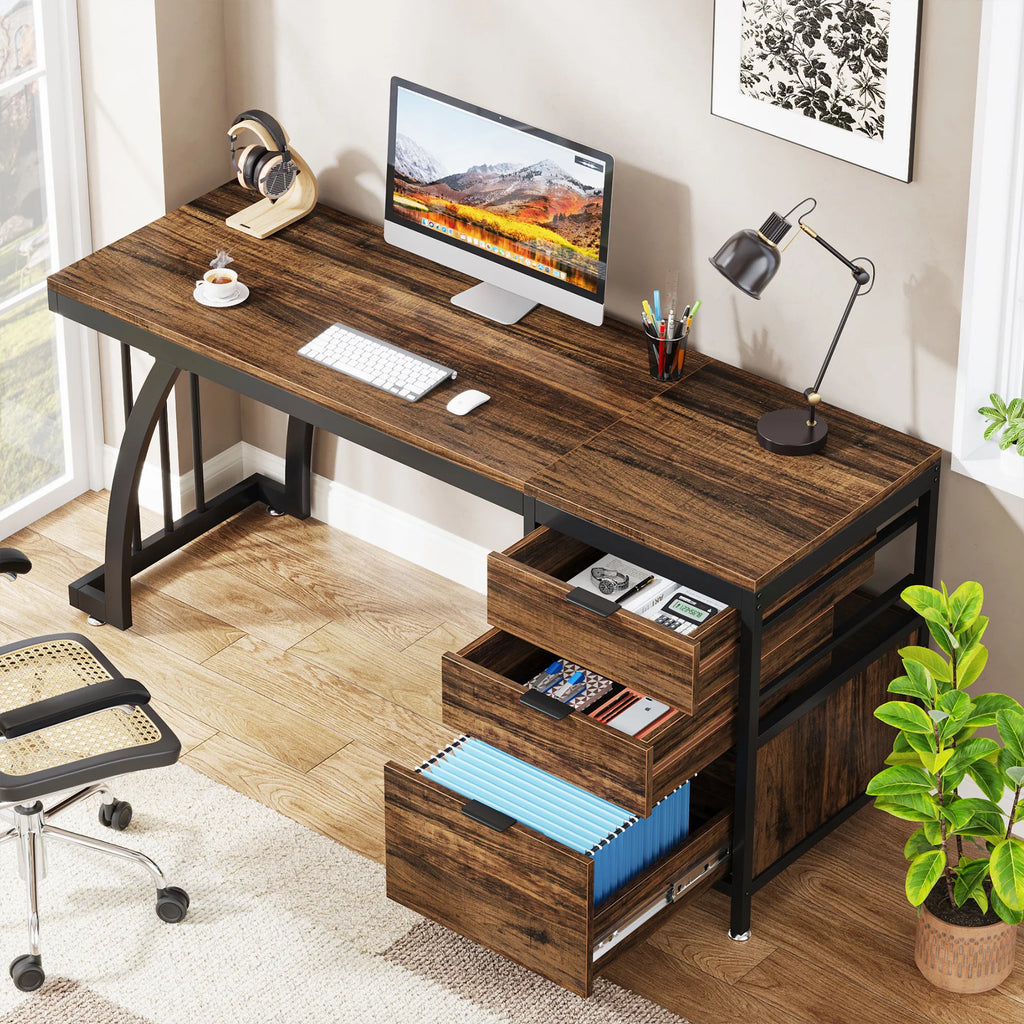 Three Drawer Computer Desk