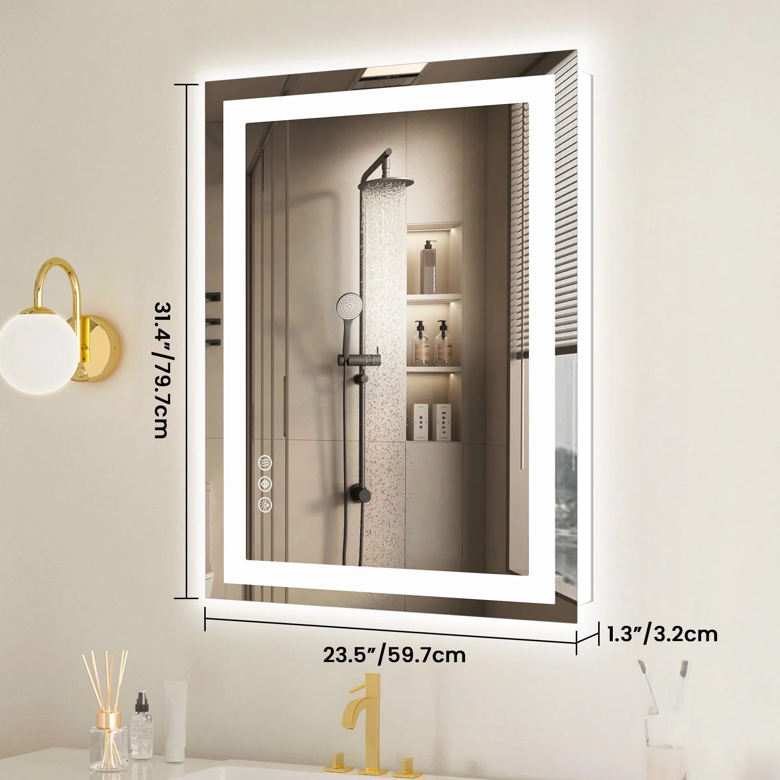 36"x 24"LED Bathroom Vanity Mirror for Wall