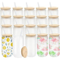 Travel Cups With Bamboo Lids & Straws