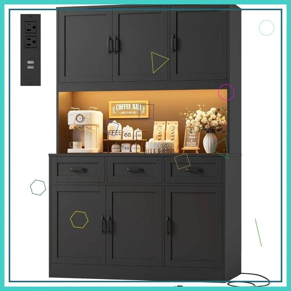 72" Tall  Cabinet with LED Lights