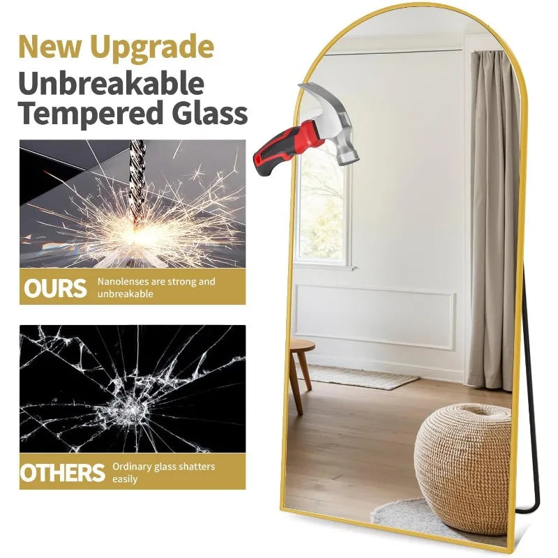 Arched Full Length Mirror, 70"x26"