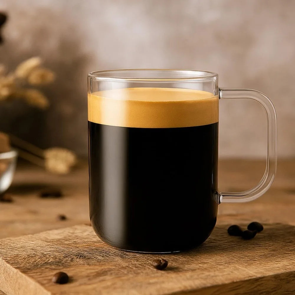 2-Pack 20 oz Extra Large Clear Coffee Mugs