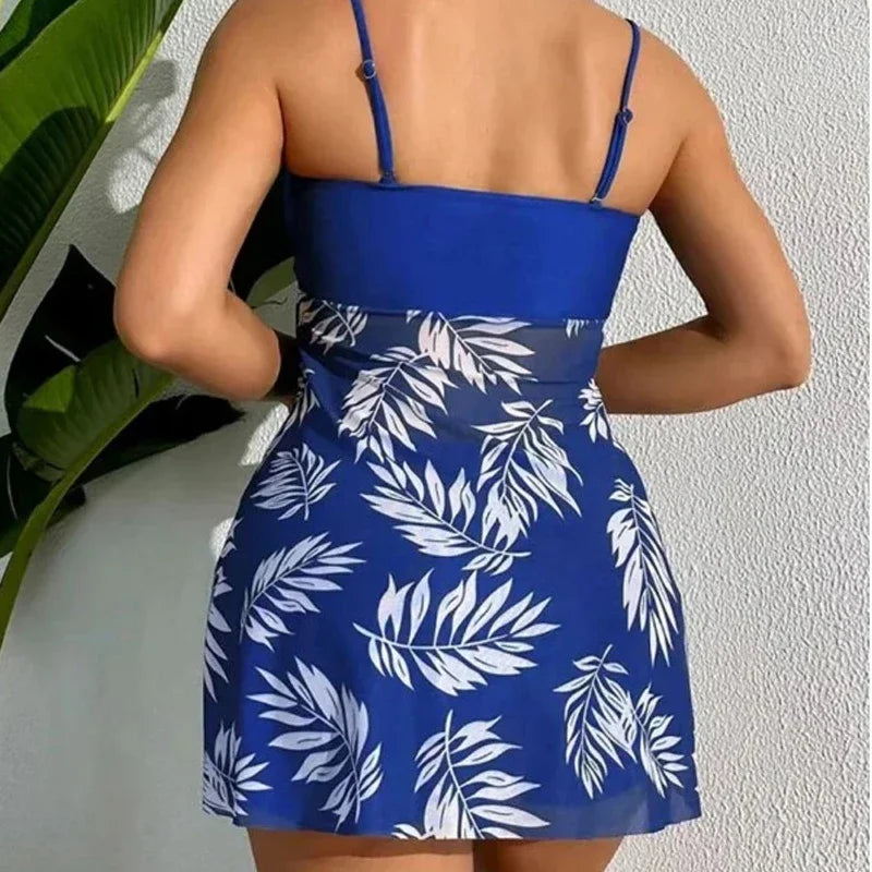 Short Dress Split Swimsuit
