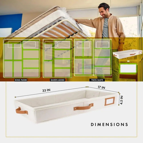 2pc  Under Bed Storage Containers