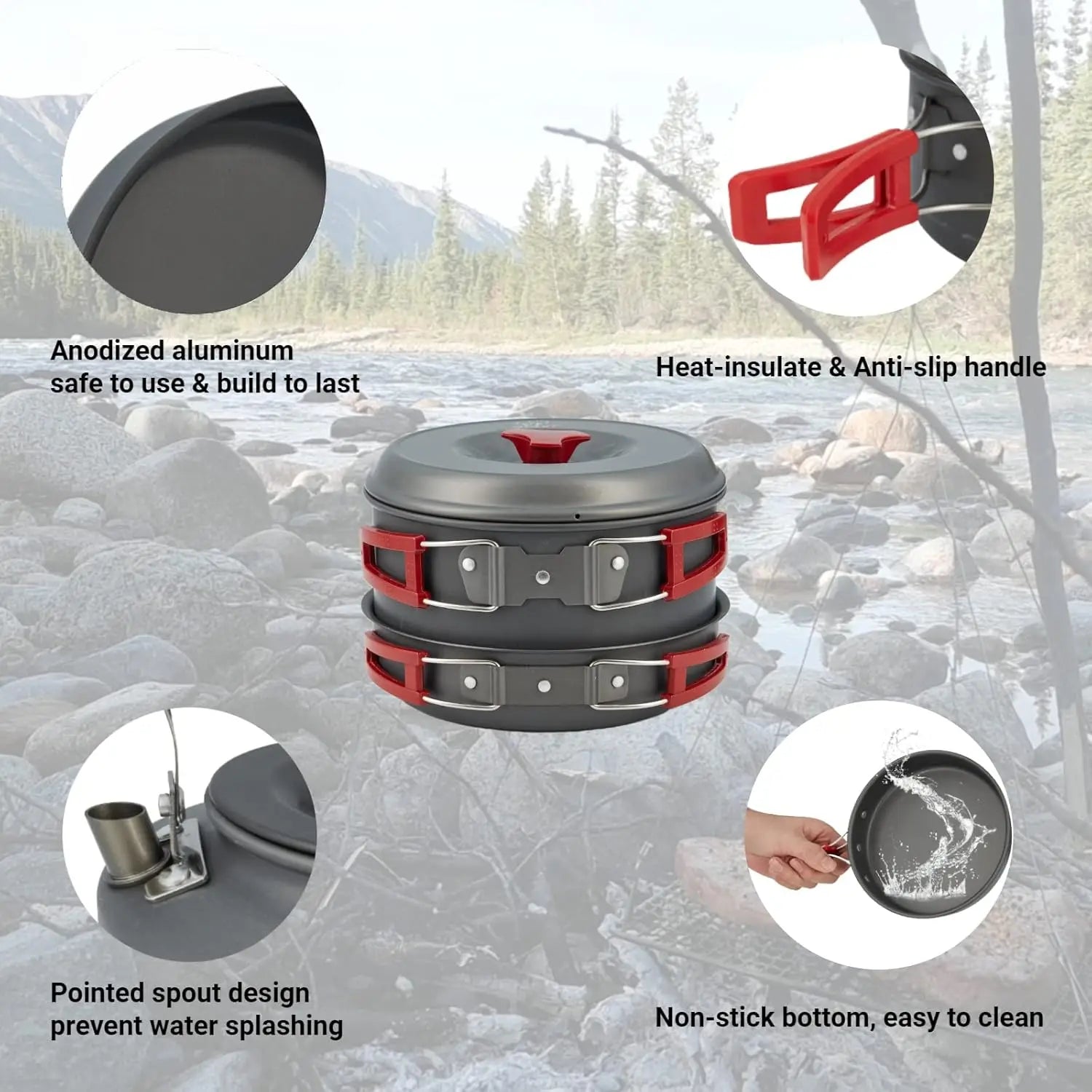 Camping 24 Pcs Cookware Set