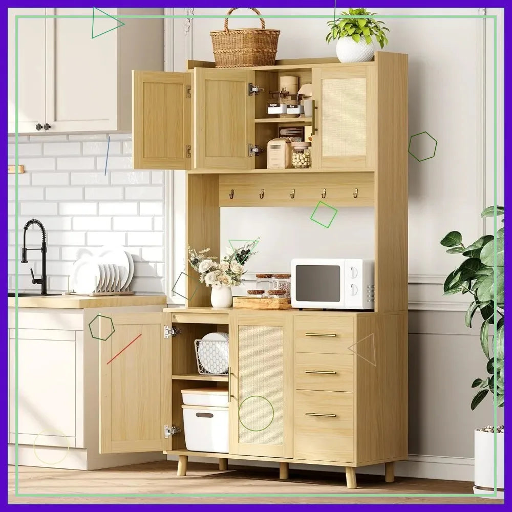 71"  Cabinet with Microwave Stand