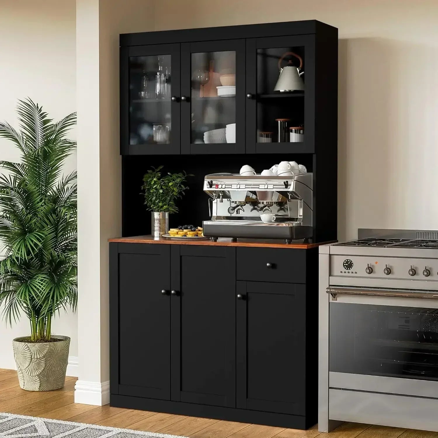 71" Tall Kitchen Pantry Storage Cabinet