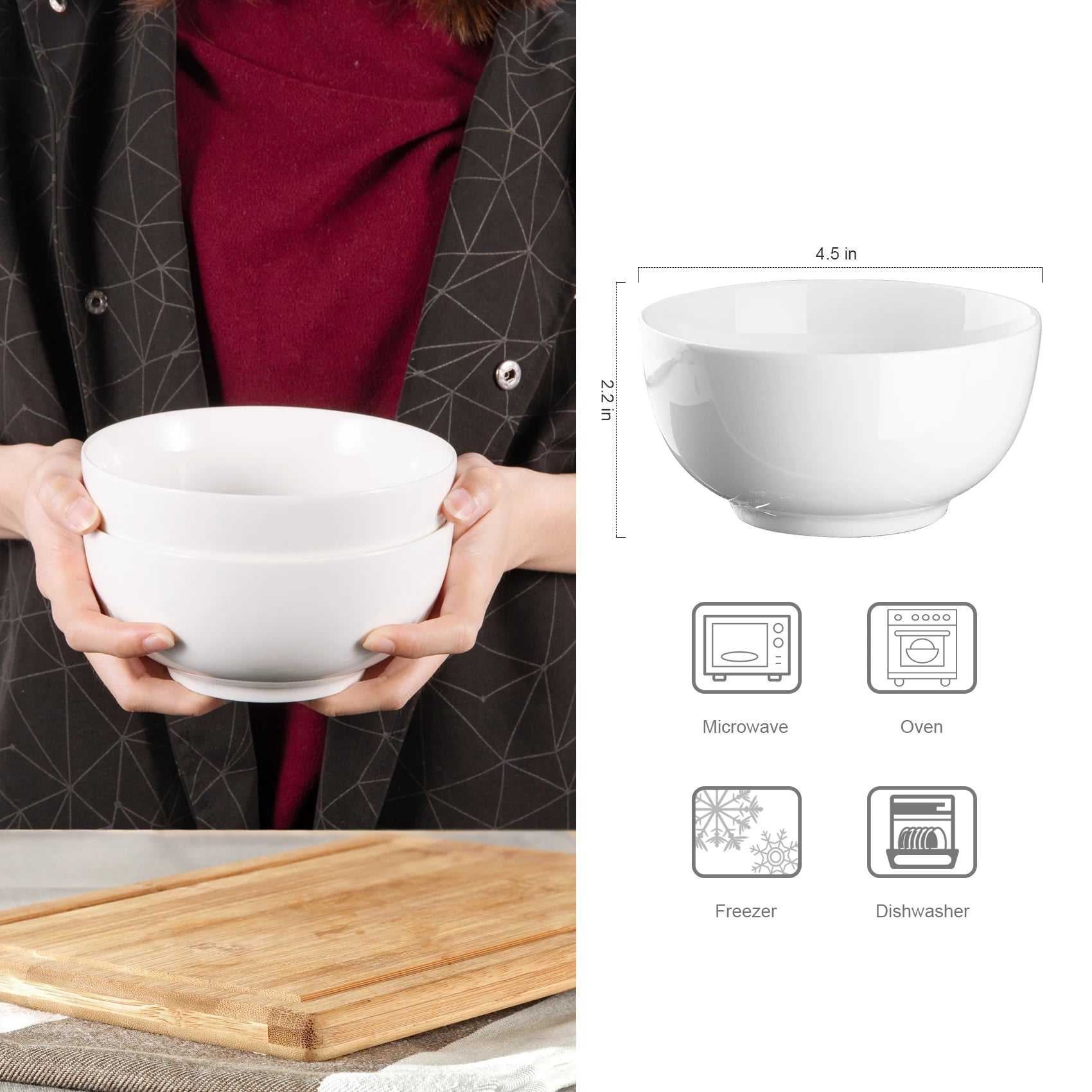 10 Ounce Porcelain Bowls