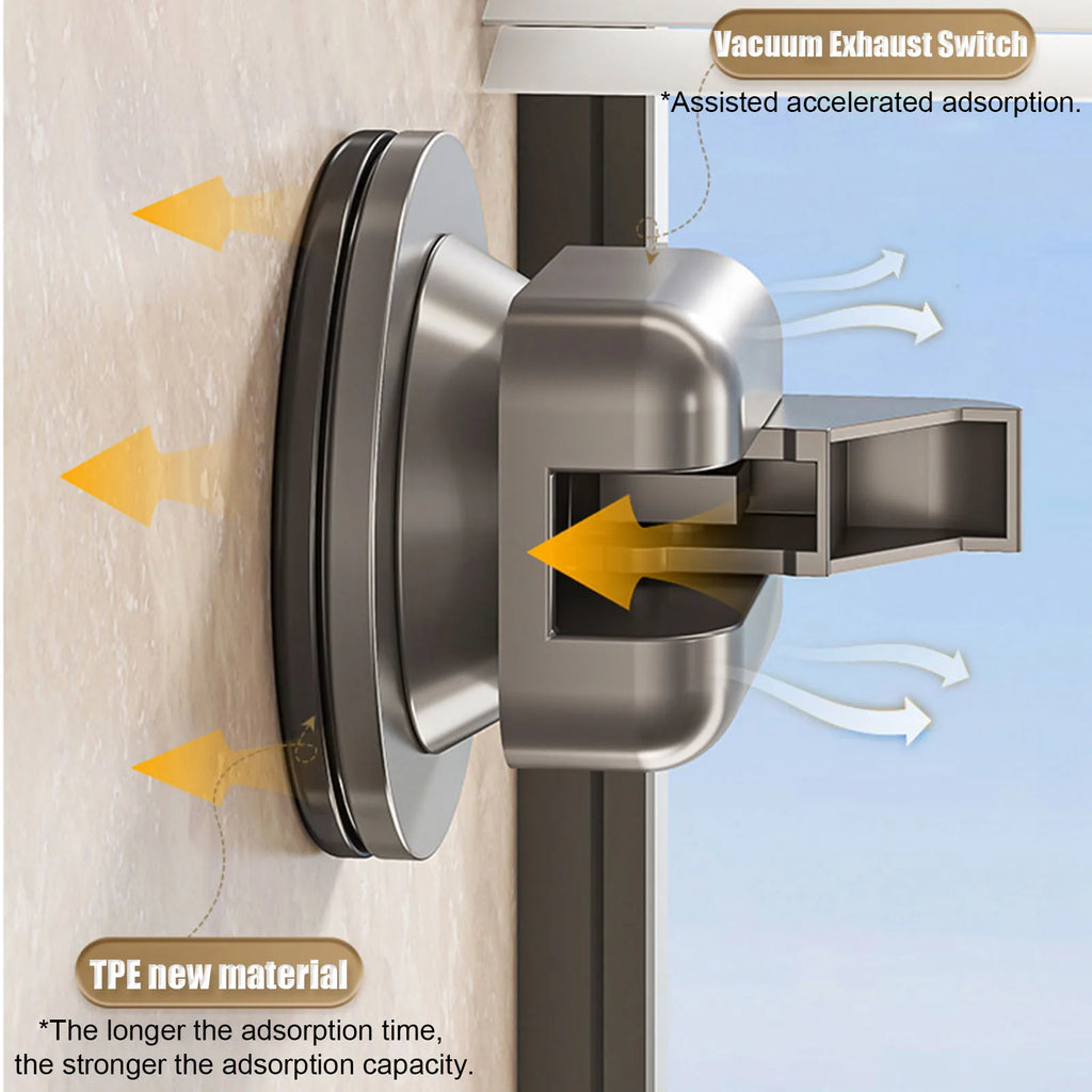 Suction Cup Shelf Gray Bathroom