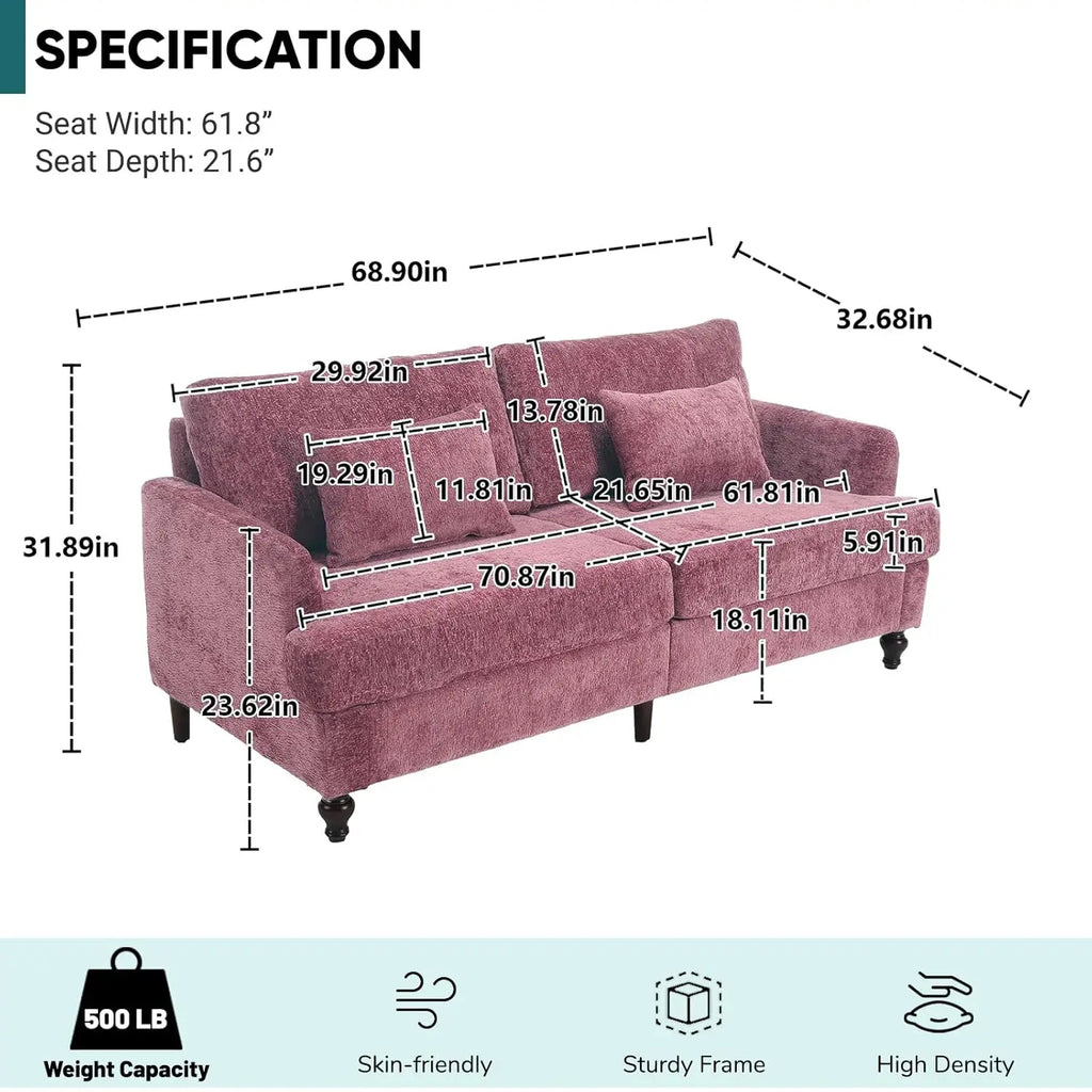 70 inch Loveseat Sofa