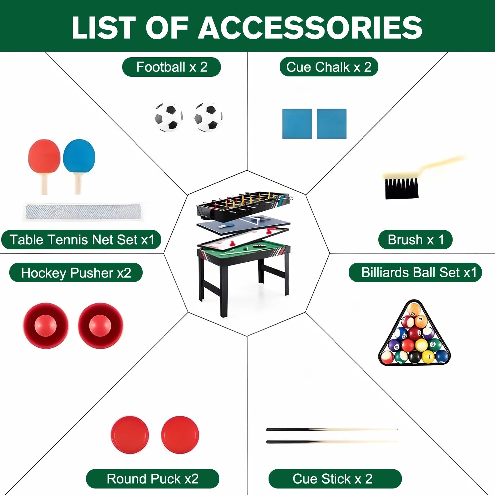 Game Table 4 in 1 for Friends & Family
