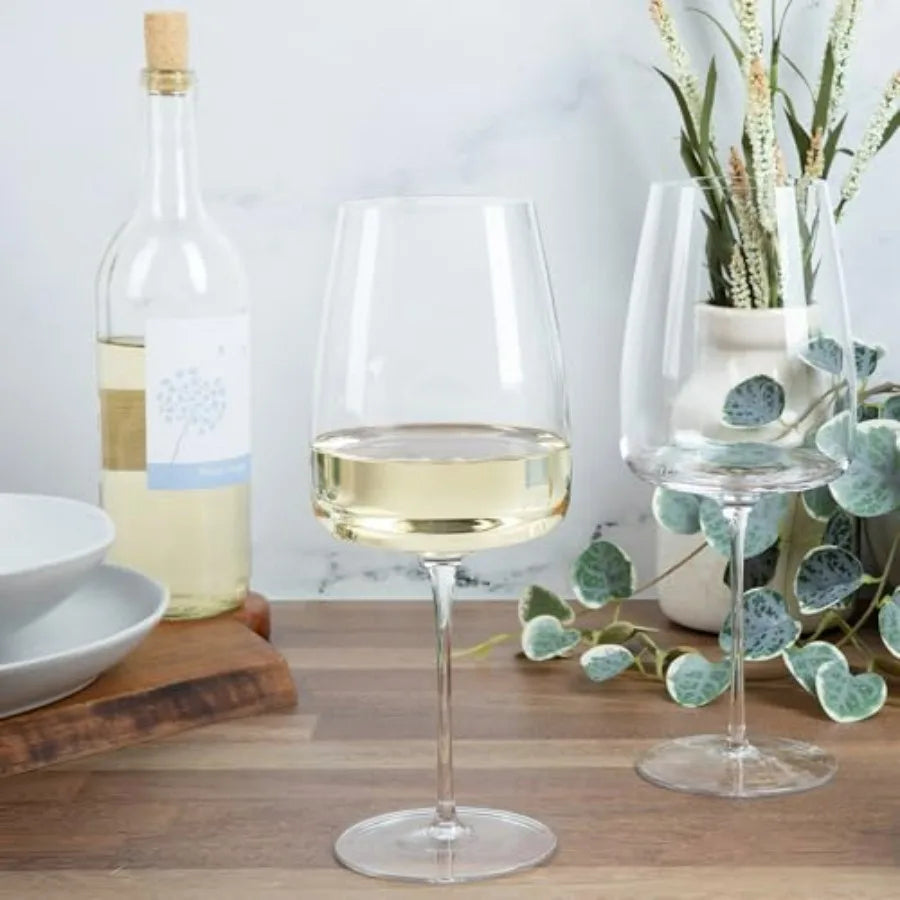 Large Bowl Stemware for Red/ White Wines Set of Four