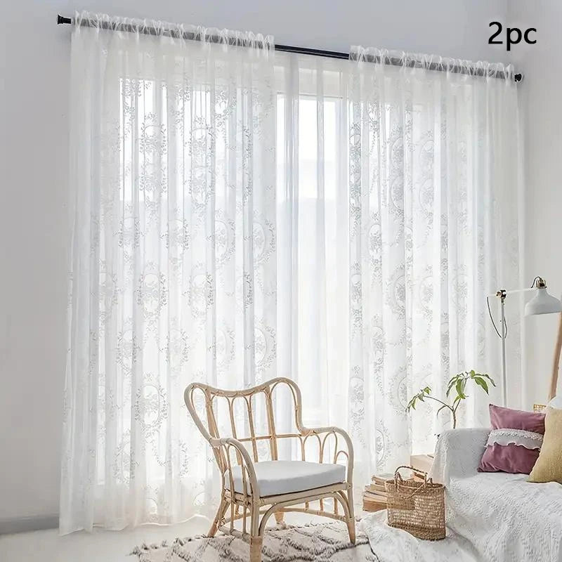 Elegant Balcony Sheer Lace  Curtains