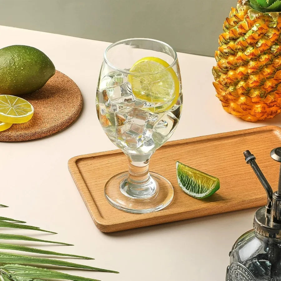 24 Clear Stemmed Water Goblets 13.5 oz