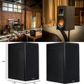 Premium Ebony Finish Bookshelf Speakers - Stereo Pair