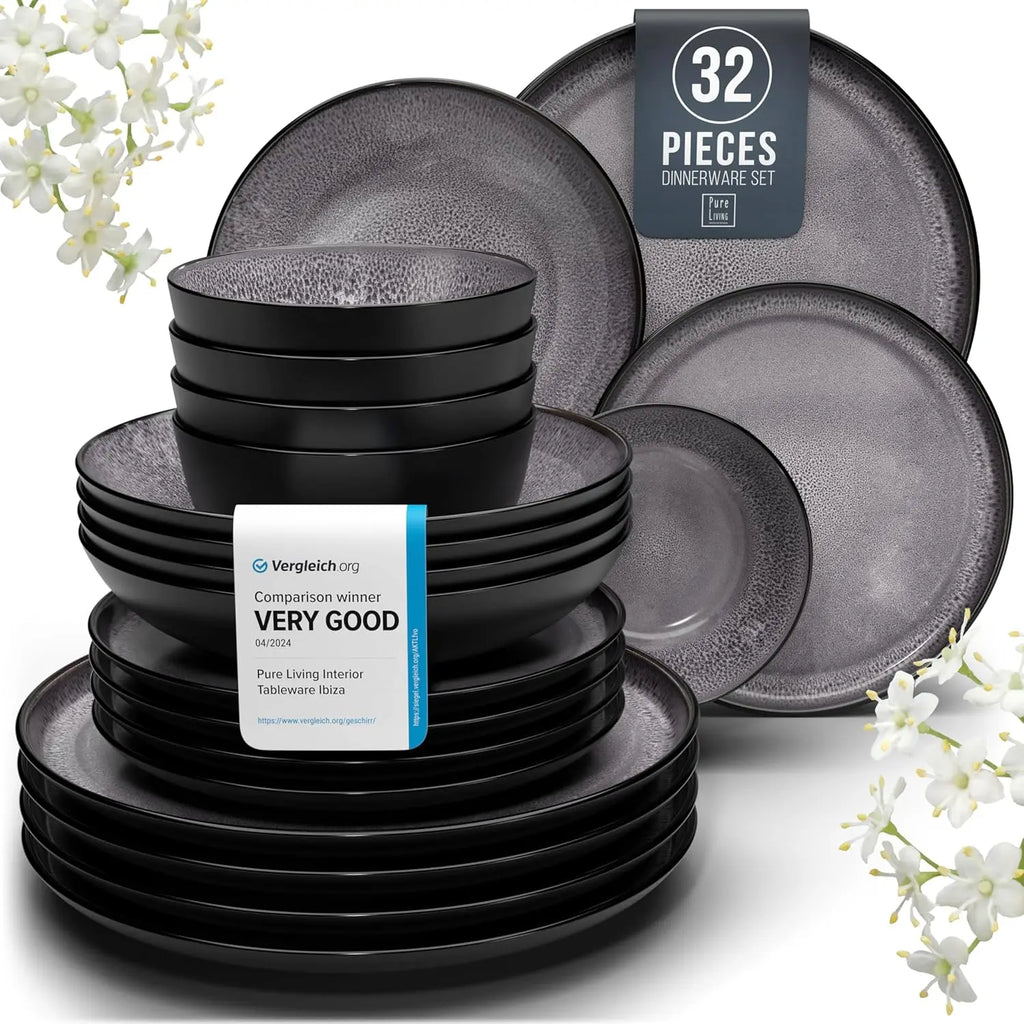 32-Piece Stoneware set For Dinner