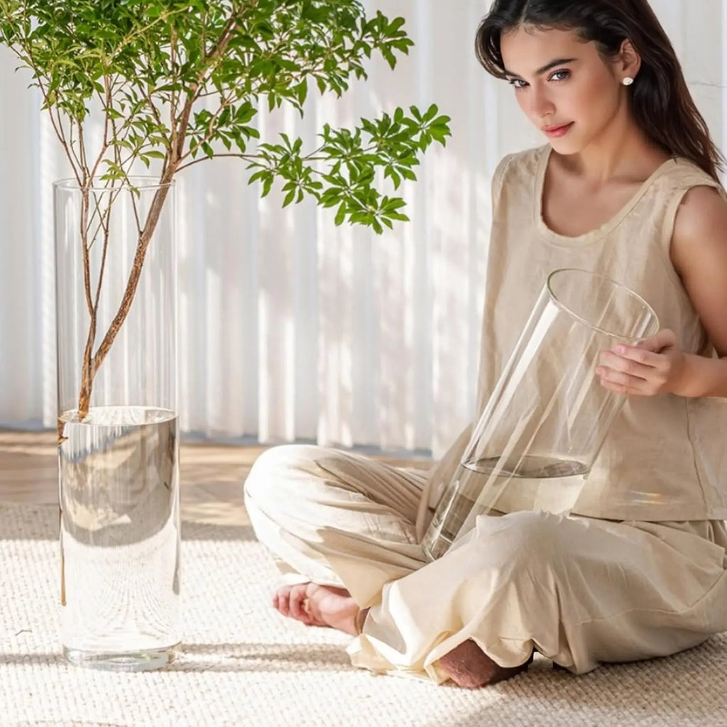 Extra Large Clear Acrylic Cylinder Vase