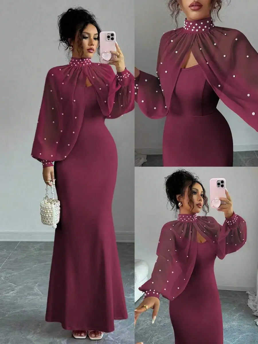 Elegant Pink Mermaid Gown
