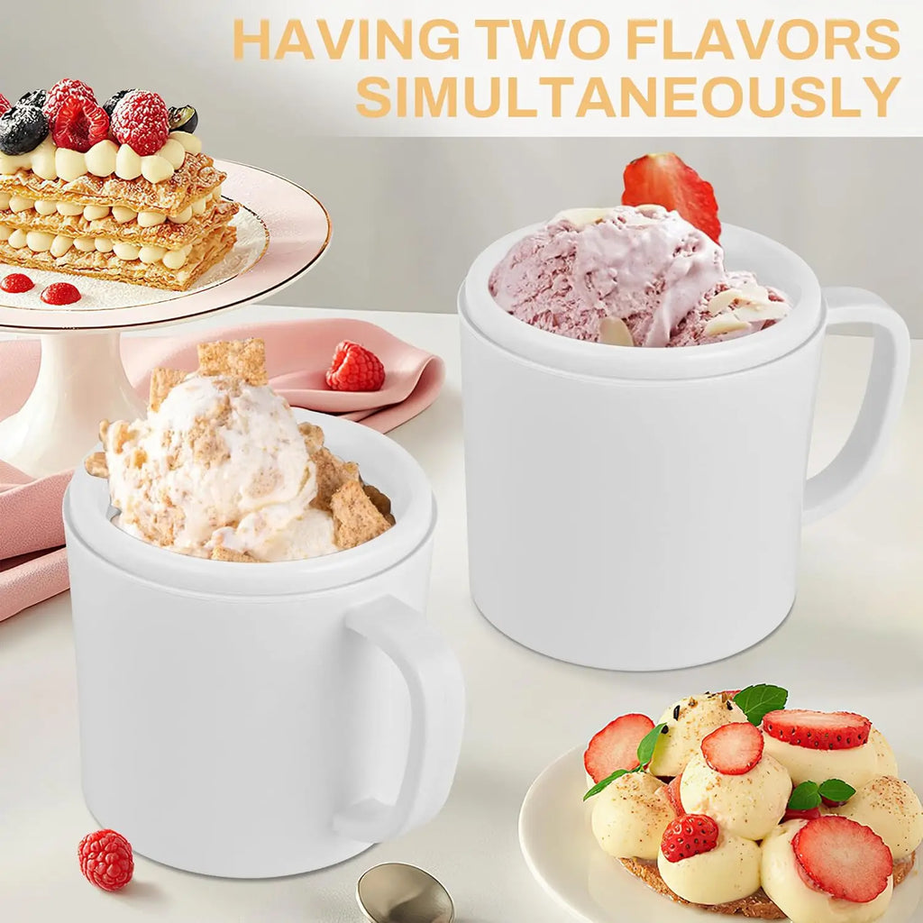 Home Ice Cream Maker with Two Bowls