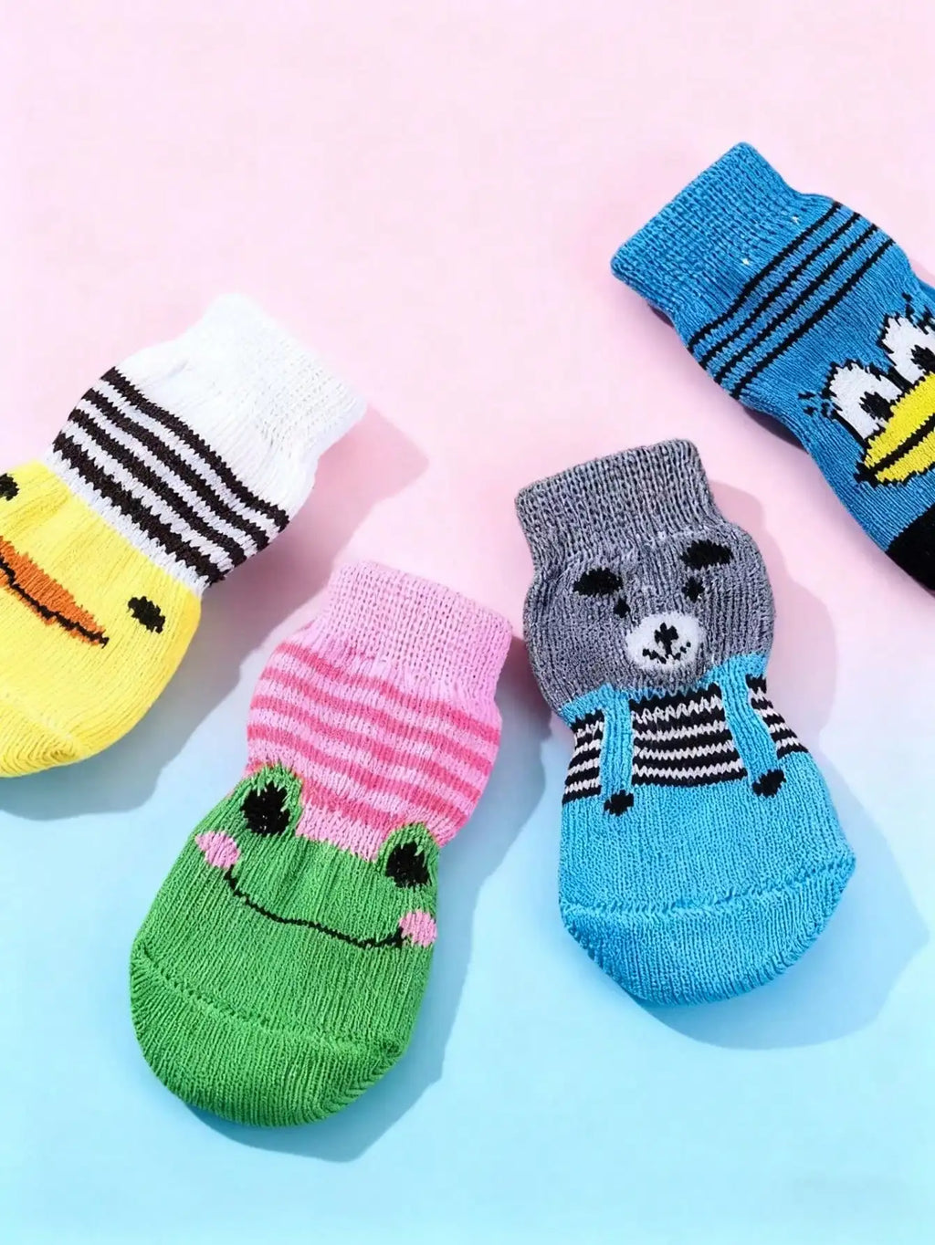 4-Pack Cute  Pet Socks